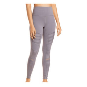 Alo Yoga High Waist Moto Leggings in Muted Purple Dusk Size M Pilates Running